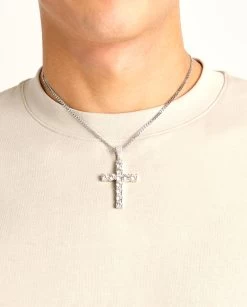 Iced Cross Pendant -JWL CP CC WG