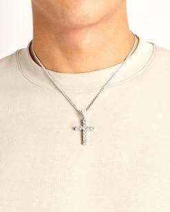 Iced Cross Pendant -JWL CP MTC WG