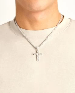 Iced Cross Pendant -JWL CP TC WG
