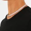 Double Row Iced Pink Tennis Chain -JWL DR ICZTC P16 603
