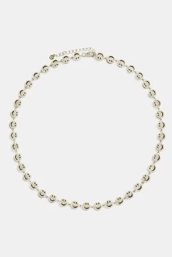Iced CZ Happy Face Chain -JWL ICZ HFC WG20 2 C3648