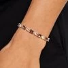 Iced CZ Chocolate Multi Shape Tennis Bracelet -JWL ICZMSTB 8