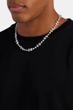 Iced CZ Clear Mixed Shape Tennis Chain -JWL ICZMSTC 20 3582 f105e7d1 c331 4975 92c4 e3c08e84d705