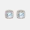 7mm Blue Iced Cluster Stud Earrings -JWL ICZSE BLWG A