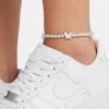 Iced CZ Tennis Butterfly Anklet -JWL ICZTBA 8 2