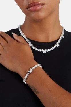 Iced CZ Tennis Butterfly Bracelet -JWL ICZTBB 5MM ICZBTN 9c36ea4a 3582 49bd 999a d0280b90fe59