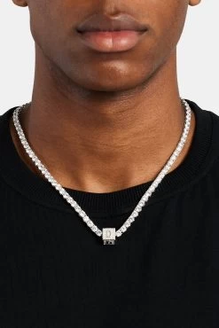 Iced D Letter Block Pendant 10 Iced D Letter Block Pendant -JWL ILBP D WG5MM