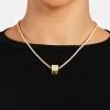 Gold Plated Iced F Letter Block Pendant -JWL ILBP F G2.5MMMICRO