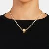 Gold Plated Iced H Letter Block Pendant 1 Gold Plated Iced H Letter Block Pendant -JWL ILBP H G2.5MMMICRO