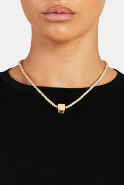 Gold Plated Iced J Letter Block Pendant 8 Gold Plated Iced J Letter Block Pendant -JWL ILBP J G3MM 1