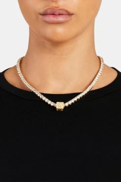 Gold Plated Iced K Letter Block Pendant -JWL ILBP K G5MM 1