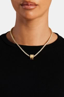 Gold Plated Iced L Letter Block Pendant 9 Gold Plated Iced L Letter Block Pendant -JWL ILBP L G3MM 1