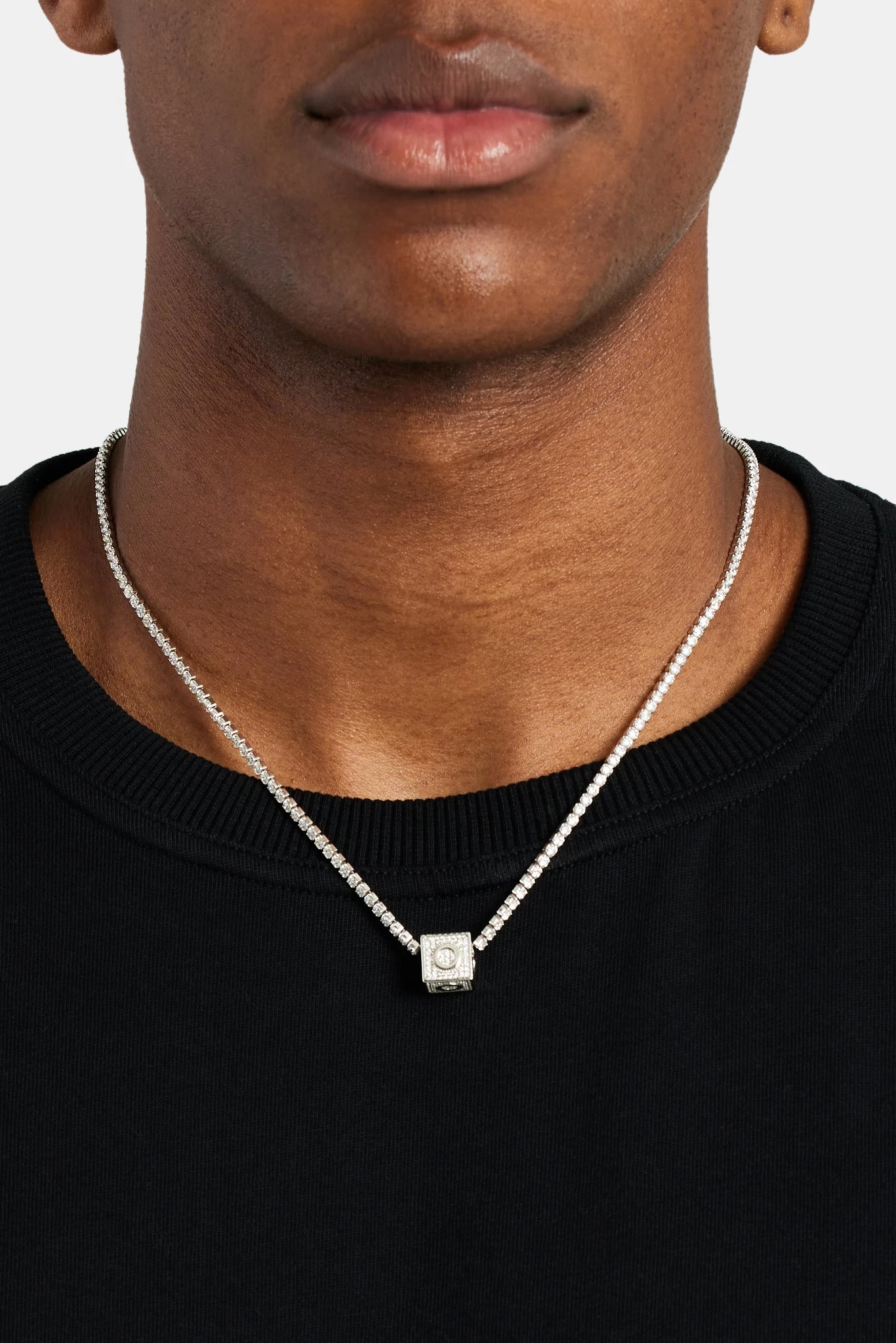 Iced O Letter Block Pendant 3 Iced O Letter Block Pendant