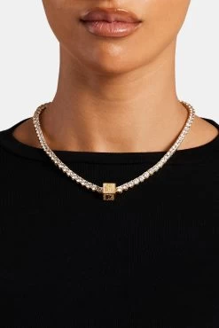 Gold Plated Iced P Letter Block Pendant -JWL ILBP P G5MM