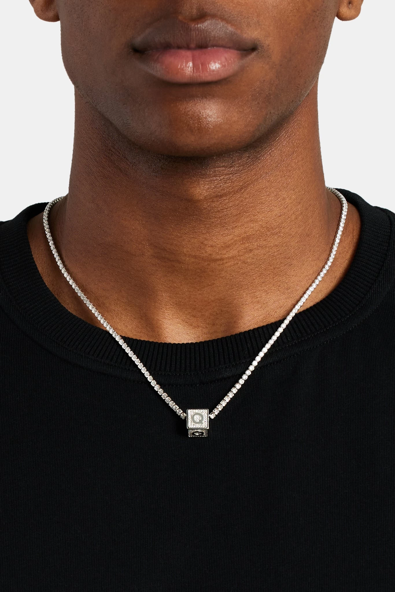 Iced Q Letter Block Pendant 3 Iced Q Letter Block Pendant