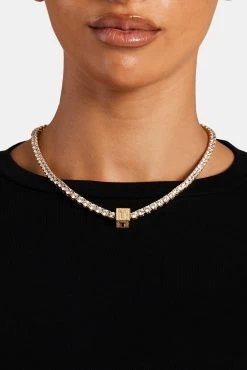 Gold Plated Iced T Letter Block Pendant 10 Gold Plated Iced T Letter Block Pendant -JWL ILBP T G5MM