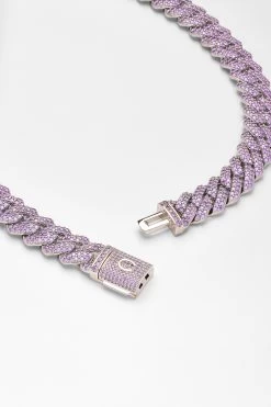 14mm Iced Lilac Prong Cuban Chain -JWL ILCZPCC WG18 2 R