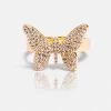 Iced Butterfly Ring - Gold -JWL IcedButterflyRing Gold