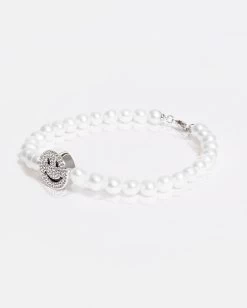 Iced Face Motif Freshwater Pearl Bracelet -JWL JM10IcedSmileyPearlBracelet 125ae9e3 e523 4f69 92ca b18da2d64355
