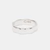 Textured Polished Band Ring - White -JWL JO TPOLBRING