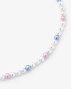 6mm Freshwater Pearl Necklace - Multi -JWL MCPN 18 2