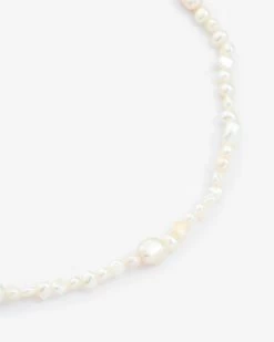 Mixed Shape Pearl Necklace - Gold -JWL MSPN G16 2 2