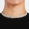 Womens 10mm Iced Prong Cuban Choker