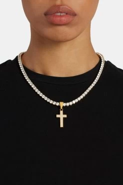 Iced CZ Gold Plated Cross Pendant -JWL MicrosoftTeams image 60