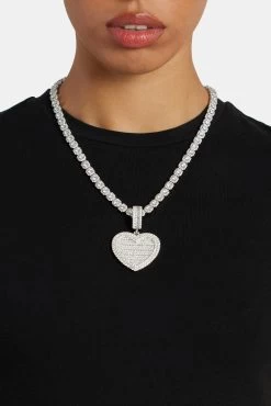 Iced 50mm CZ Baguette Heart Pendant -JWL MicrosoftTeams image 62