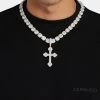 Large 70mm Iced CZ Celtic Cross Pendant