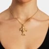 Double Iced Cross Necklace