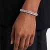 Iced Baguette Tennis Bracelet -JWL NB ICDBAGBRWGM 8 7840