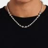 Mixed Size Polished & Ice Ball Chain -JWL NB MXPOLICBCHWGM 20