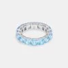 Iced Single Row Tennis Ring - Blue -JWL NB P216CJ BL M