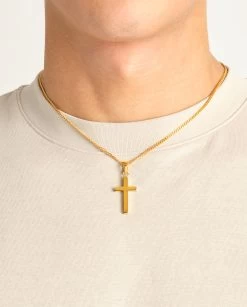 Plain Cross Pendant - Gold 13 Plain Cross Pendant - Gold -JWL PCP CC G