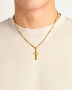 Plain Cross Pendant - Gold 15 Plain Cross Pendant - Gold -JWL PCP RC G