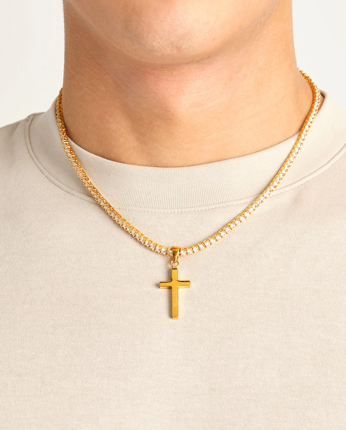 Plain Cross Pendant - Gold 3 Plain Cross Pendant - Gold