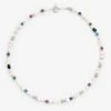 Pearl And Iced Multi Colour T Bar Necklace -JWL PIMCTBN A