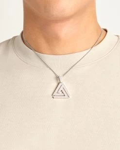Iced Penrose Triangle Pendant 16 Iced Penrose Triangle Pendant -JWL PRP MCC WG