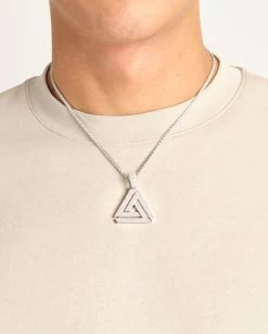 Iced Penrose Triangle Pendant 14 Iced Penrose Triangle Pendant -JWL PRP MTC WG