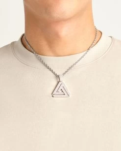 Iced Penrose Triangle Pendant 15 Iced Penrose Triangle Pendant -JWL PRP RC WG