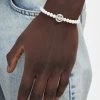 Iced Face Motif Freshwater Pearl Bracelet