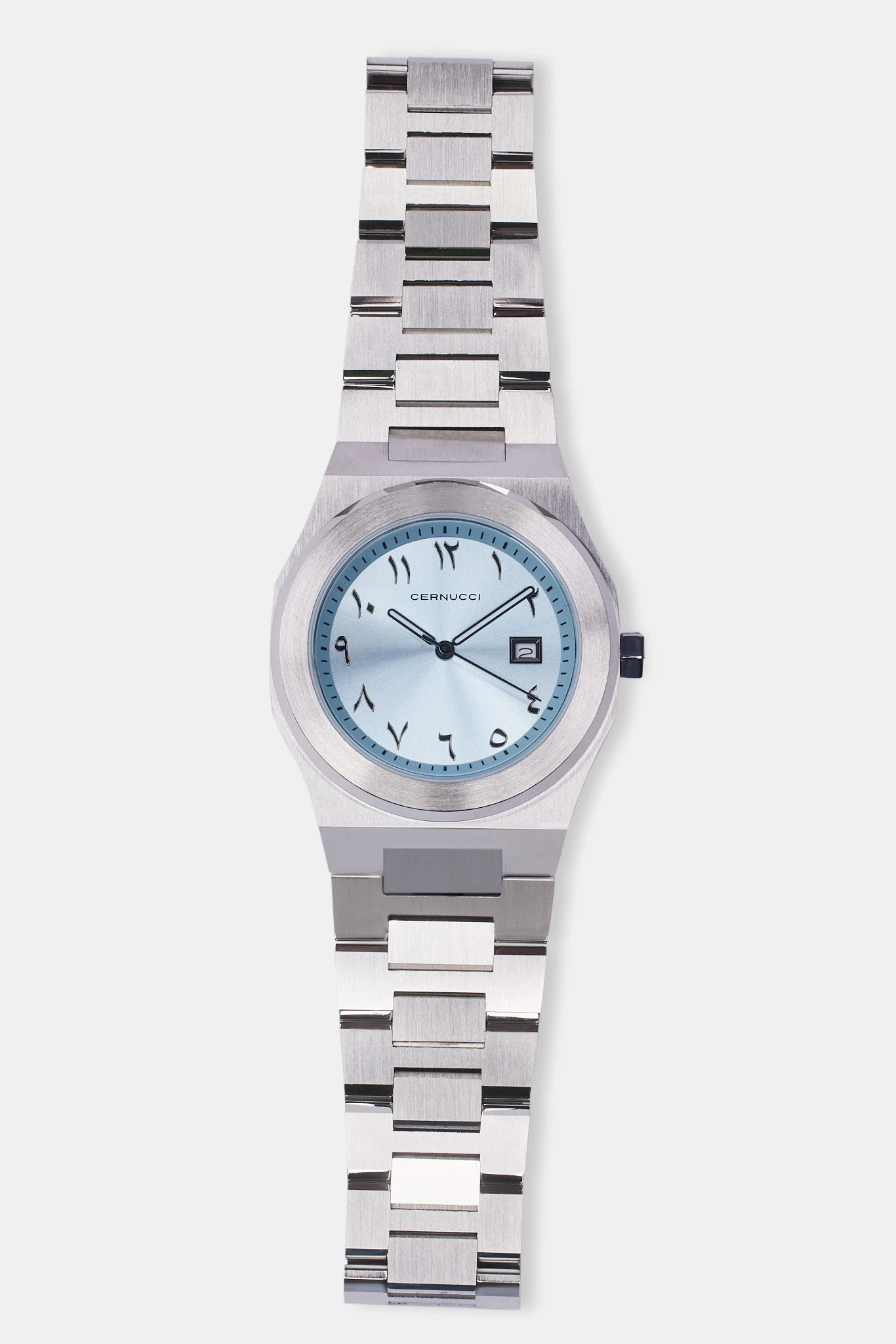 Cernucci Blue Arabic Dial Polished Watch 4 Cernucci Blue Arabic Dial Polished Watch - Image 2