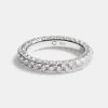 Sterling Silver Iced CZ Band Ring -JWL SS ICZBDR 7 C3253