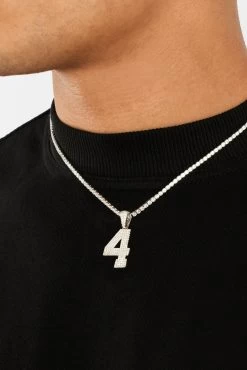 Iced 4 Number Pendant -JWL UK1762 0423 2 7 Single