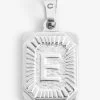 Vintage Inspired Initial Rectangle Pendant E -JWL VIRPE WG 1
