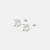 Womens 6mm Square Cut Stud Earrings -JWL W ZH 925 SSE WG 6744 2f76cd54 e26d 477d 991a 27394b2b5276