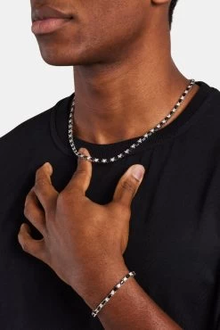 Tennis Chain - Black & White -JWL YS 2MM BLWTC WG YS 2MM BLWTB WG