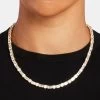 Round & Rectangular Tennis Chain - Gold 5mm -JWL YS 5MM RRTC G
