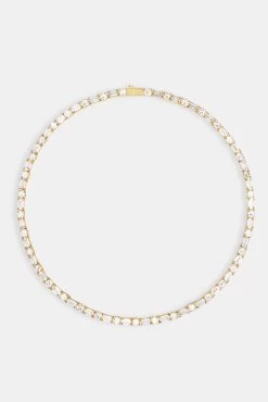 Round & Rectangular Tennis Chain - Gold 5mm -JWL YS 5MM RRTC G de39b12c 31eb 4efe 9c65 3e24b79ed31c